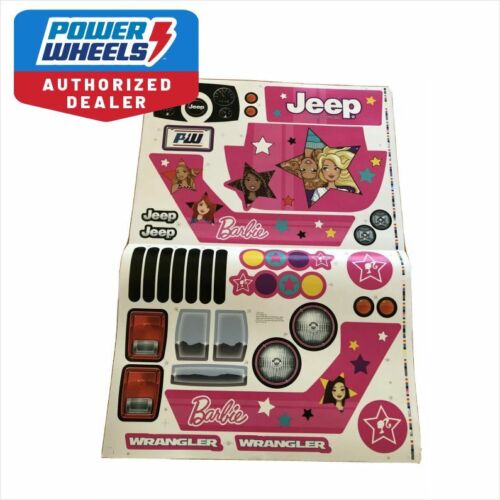 Barbie Jeep Wrangler Label Sticker Set for Power Wheels 3900 5870 FFR86