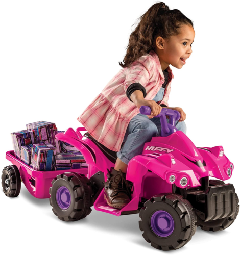 Hot Pink Mini Quad Electric Ride on Car for Kids