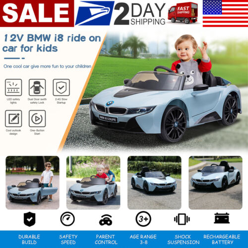 Licensed BMW i8 Electric Ride On Car for Kids with Remote Control 12V Powered Vehicle