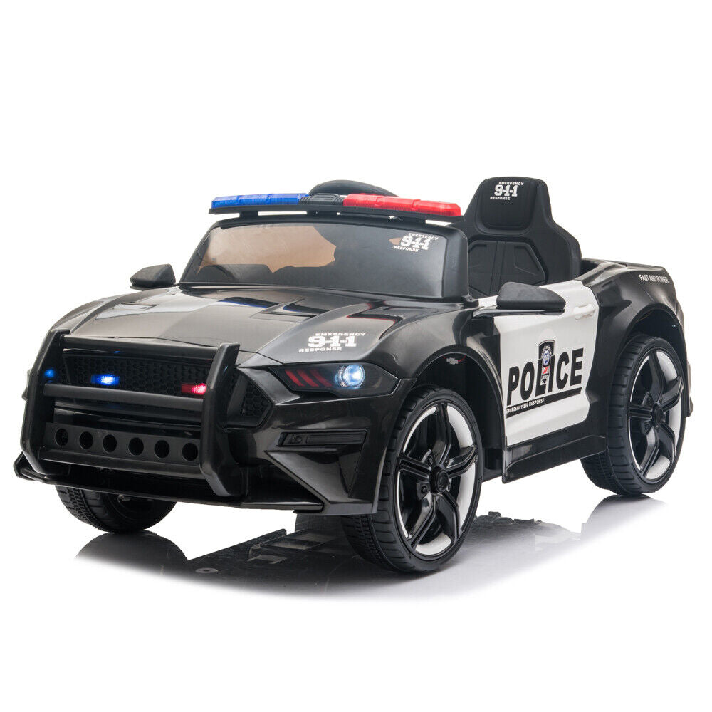 Police Sports Car 12V Ride On with Remote Control Lights and Siren f