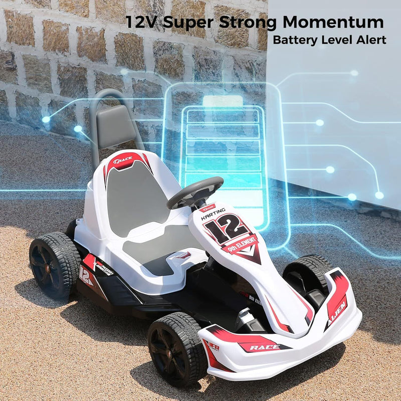 12V 2WD Electric Go Kart for Kids with Remote Control and Safety Belt