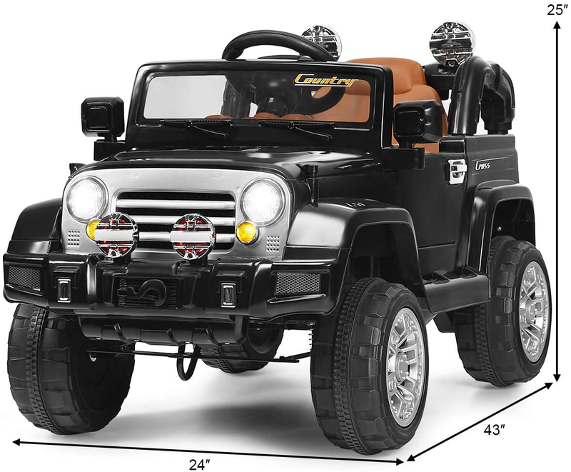 12v ride on jeep hot sale with remote control instructions