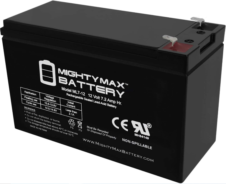 Power wheels 12v 9.5 amp battery online