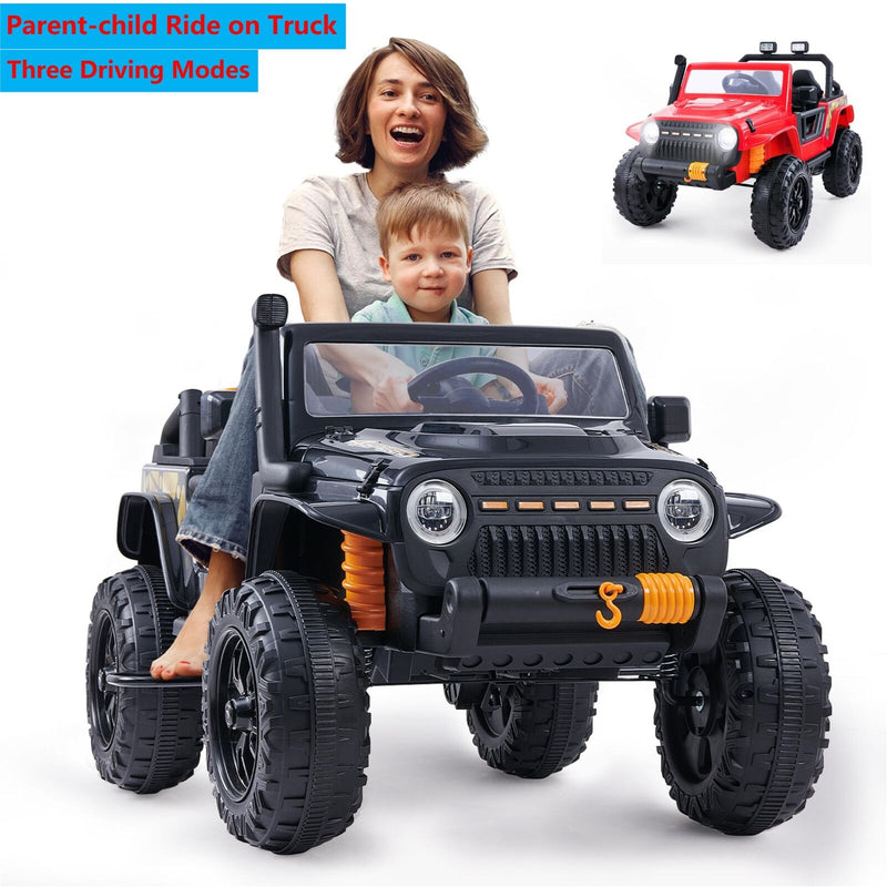 Remote Control Electric Ride On Truck for Kids with Parent Seat and FM