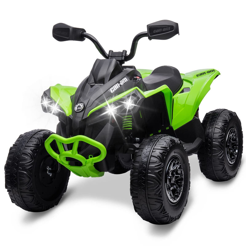 12V Battery Powered Kids Ride On Quad ATV Toy with LED Headlights Large