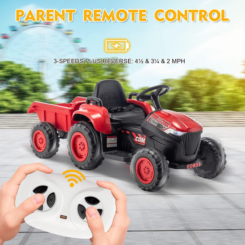 Ride on tractor cheap with parental remote control