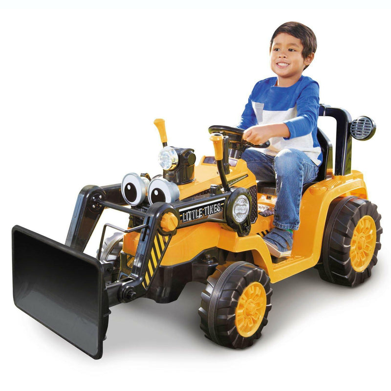 12V Electric Excavator Digger Scooper Ride On Toy for Kids Gender Neutral Design