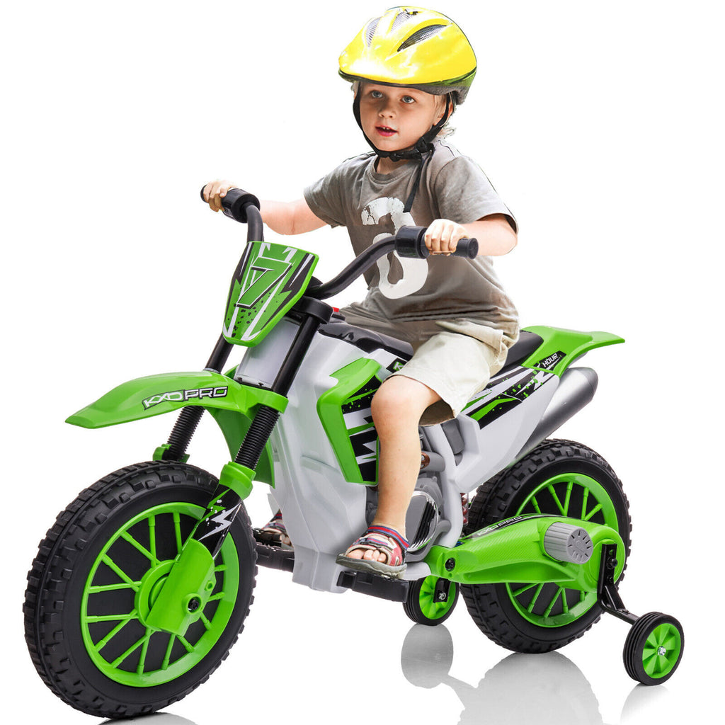 Kids electric motorcycle store with training wheels