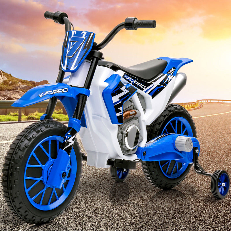 24 volt dirt store bike with training wheels