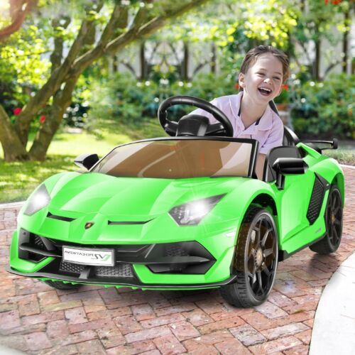 12V Licensed Lamborghini Aventador Electric Ride-On Sports Car for Kid