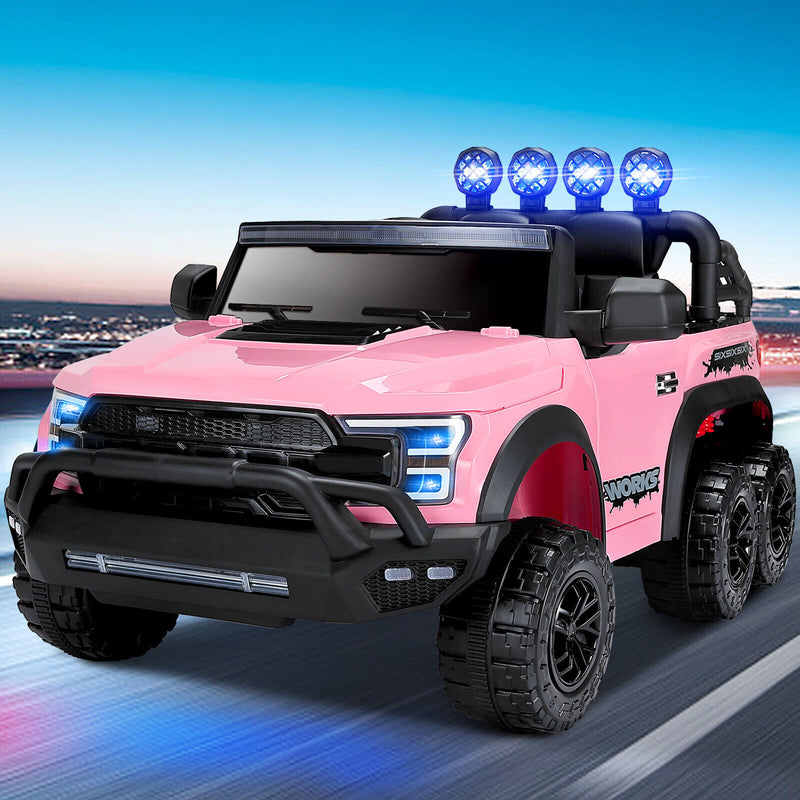 Pink raptor hot sale power wheels