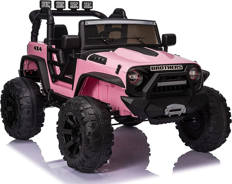 2 seater store pink jeep