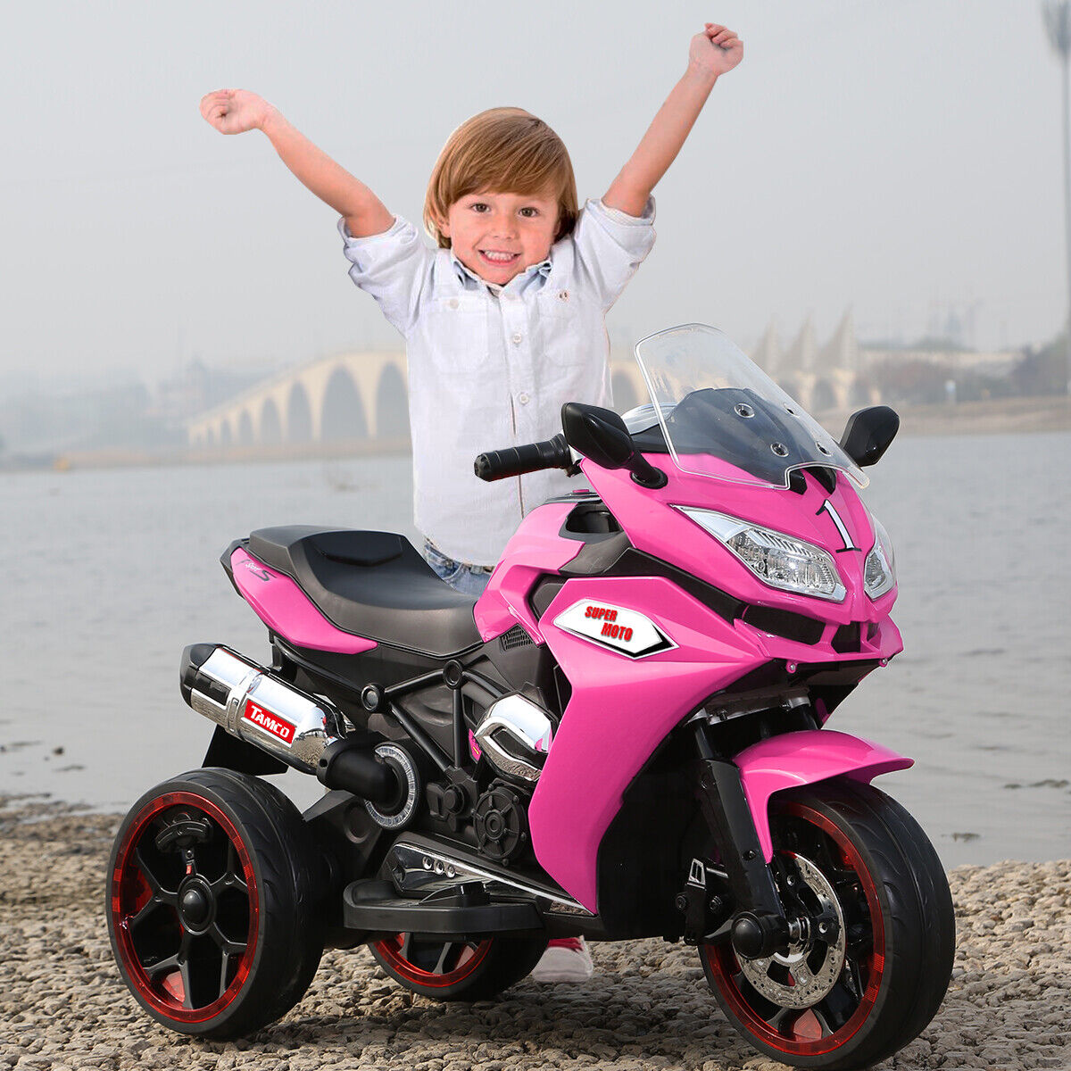 3 Wheel fashion Kids Motorcycle-Pink