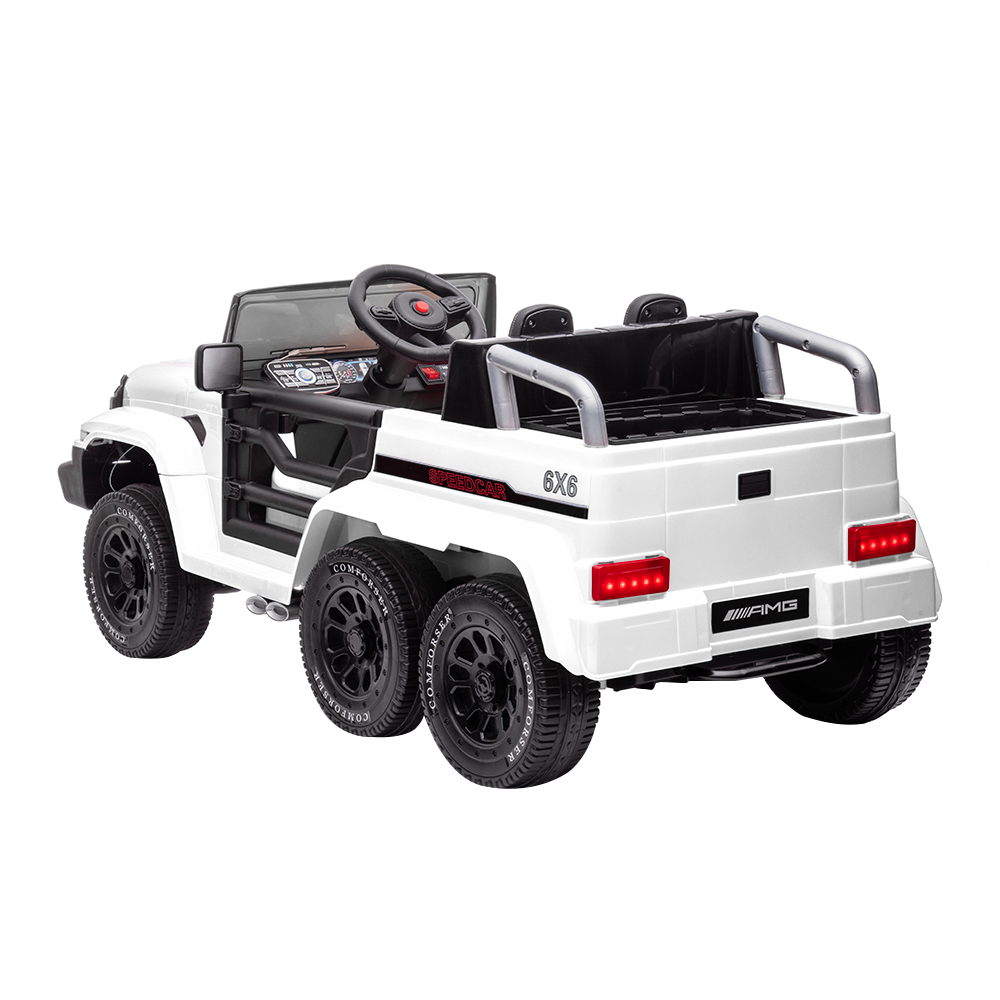 6WD Kids Ride On Truck with Remote Control and Lockable Doors 24V Po