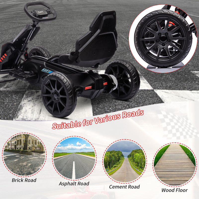 Adjustable Seat 4 Wheel Pedal Go Kart for Kids with Safety Belt