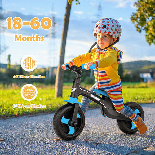 Blue 5 in 1 Kids Bike with Detachable Push Handle for Versatile Fun