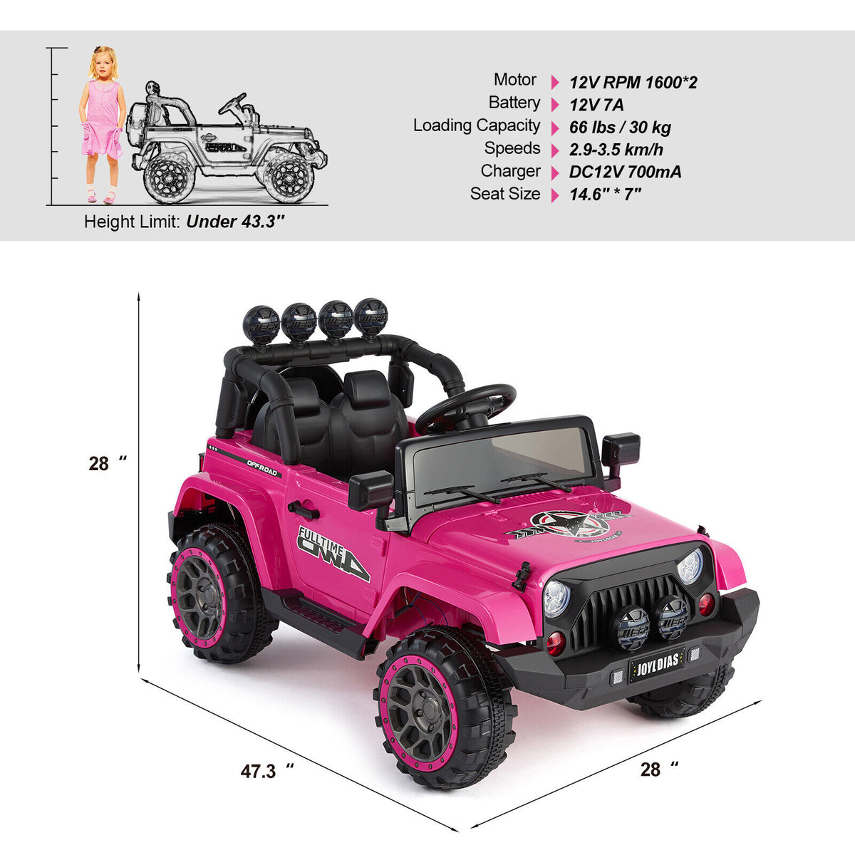 12v pink jeep online