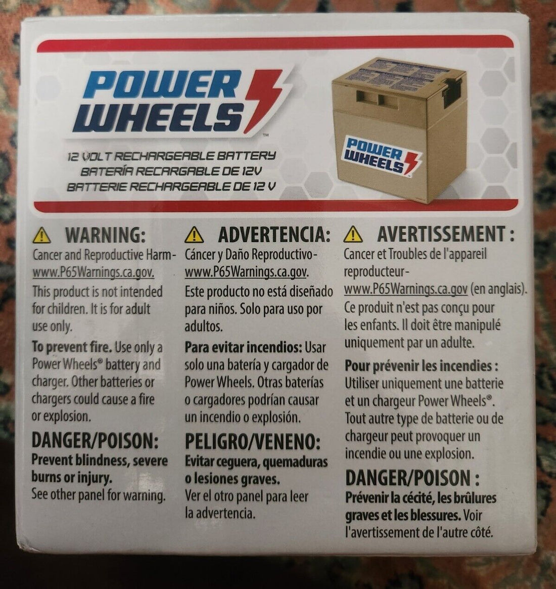 Power wheels rechargeable battery 12 volt online