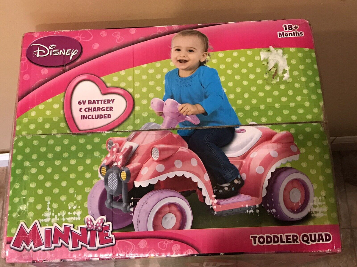 Kid Trax Minnie Mouse shops 6V Toddler Quad Ride-On Toy ** NEW IN BOX **