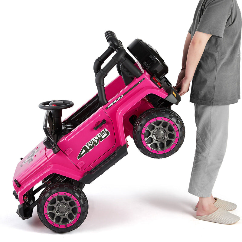 Pink battery store operated car