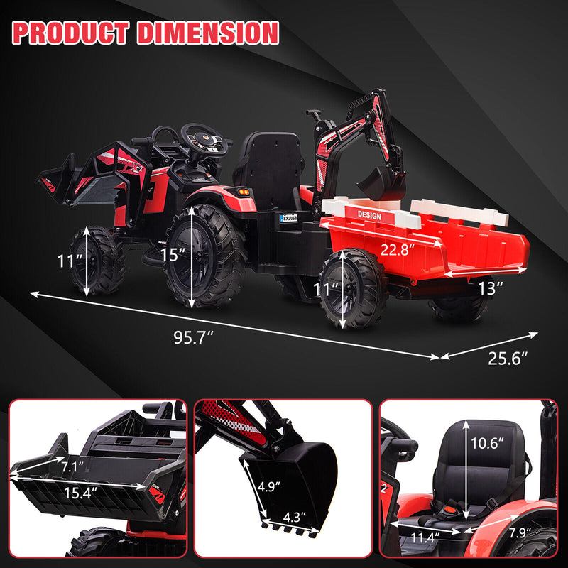 Power wheels deals tractor excavator