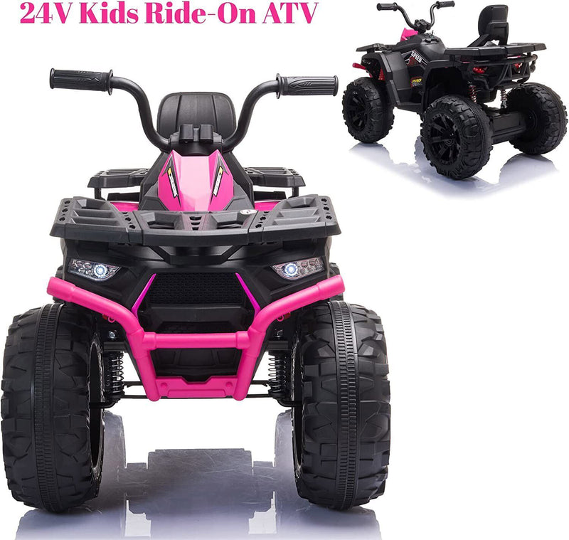 Electric ATV Truck for Kids Ages 3-8: 24V Ride-On Power Wheel in 4 Vib