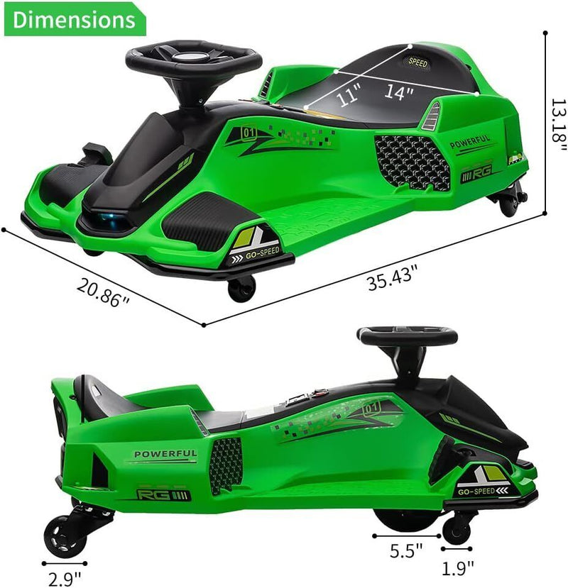 Electric Drift Car for Kids: High-Speed Ride-On Cart with 24V Power