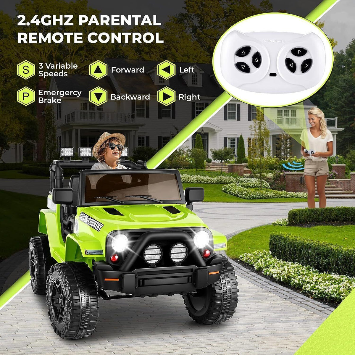 Heimili 12V Power Wheel Kids Electric Cars for Kids factory Ride-On 4 Wheeler Kids x2