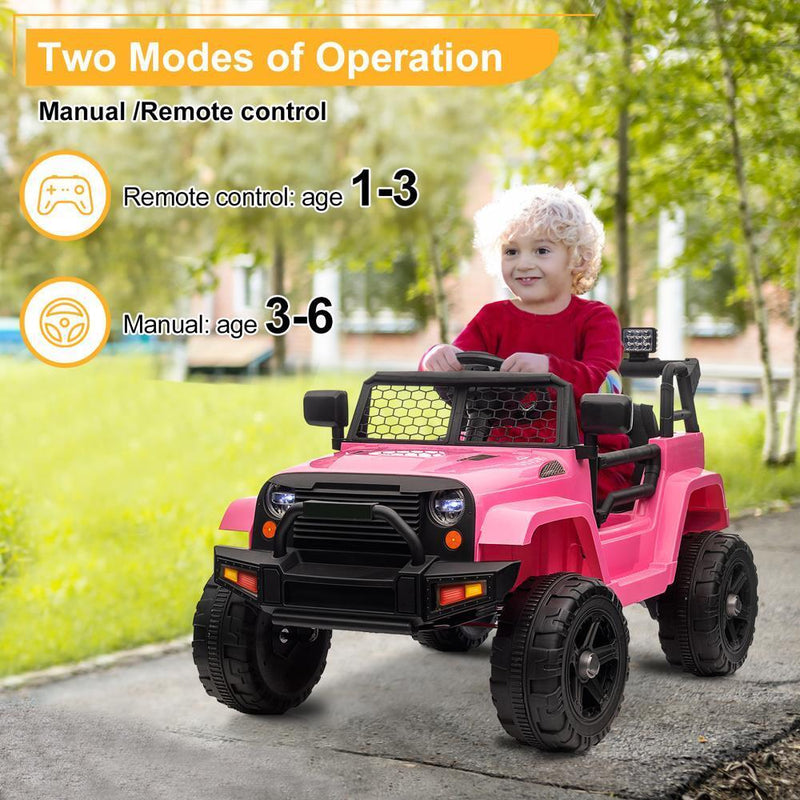 Electric Ride On Car for Kids with Remote Control Pink