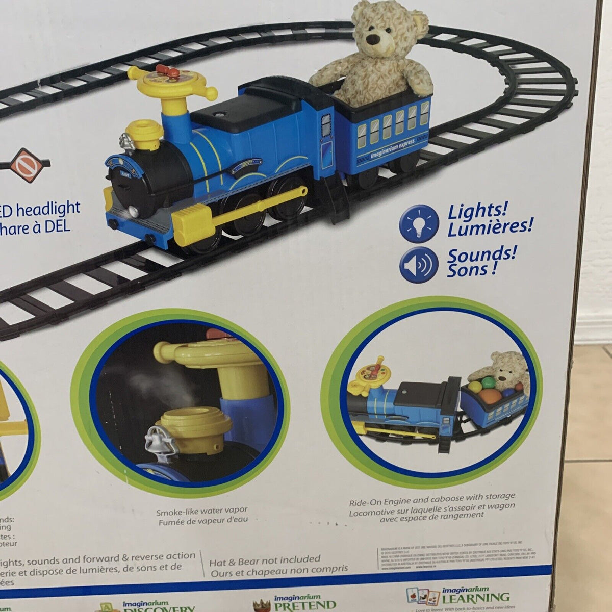 Imaginarium Express 6V Ride On Train Set with Battery Powered Lights a