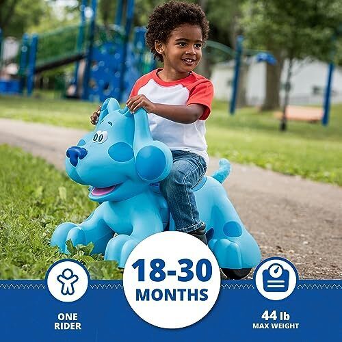 Interactive Blue s Clues Snack Time Ride On Toy by Kid Trax 6V Rideamals with 20 Fun Sounds None