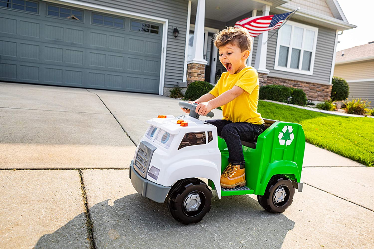 Kid Trax Real Rigs Toddler Recycling Truck Interactive Ride hotsell On Toy, Kids Ages