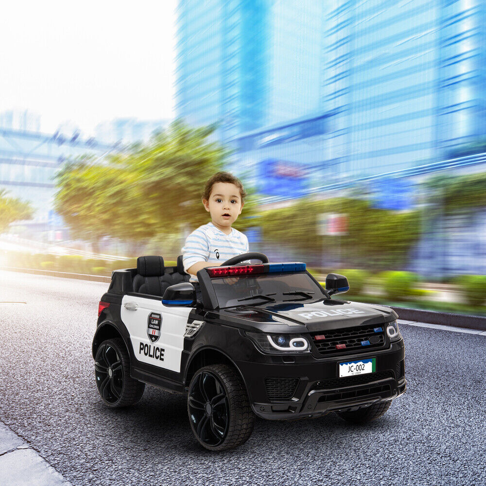 LEADZM JC002 Electric Police Ride On Car for Kids with 2.4G Remote Con