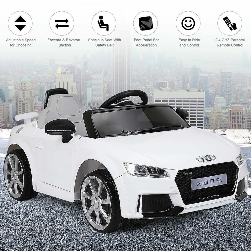 Licensed audi tt rs 12v children's best sale ride on car with 2.4 g remote