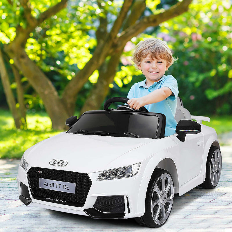 White audi cheap kids car