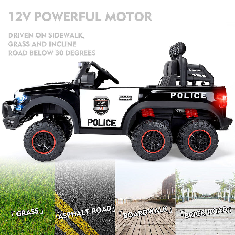 Electric Police Truck For children, 2 places 12 Volts with telec