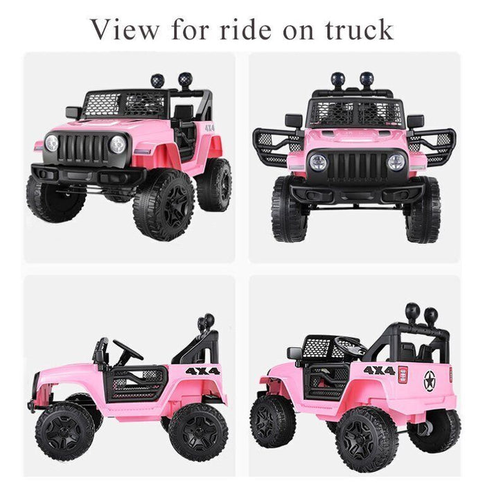 12V Electric Kids Ride On Jeep with Music and Bluetooth Connectivity Black