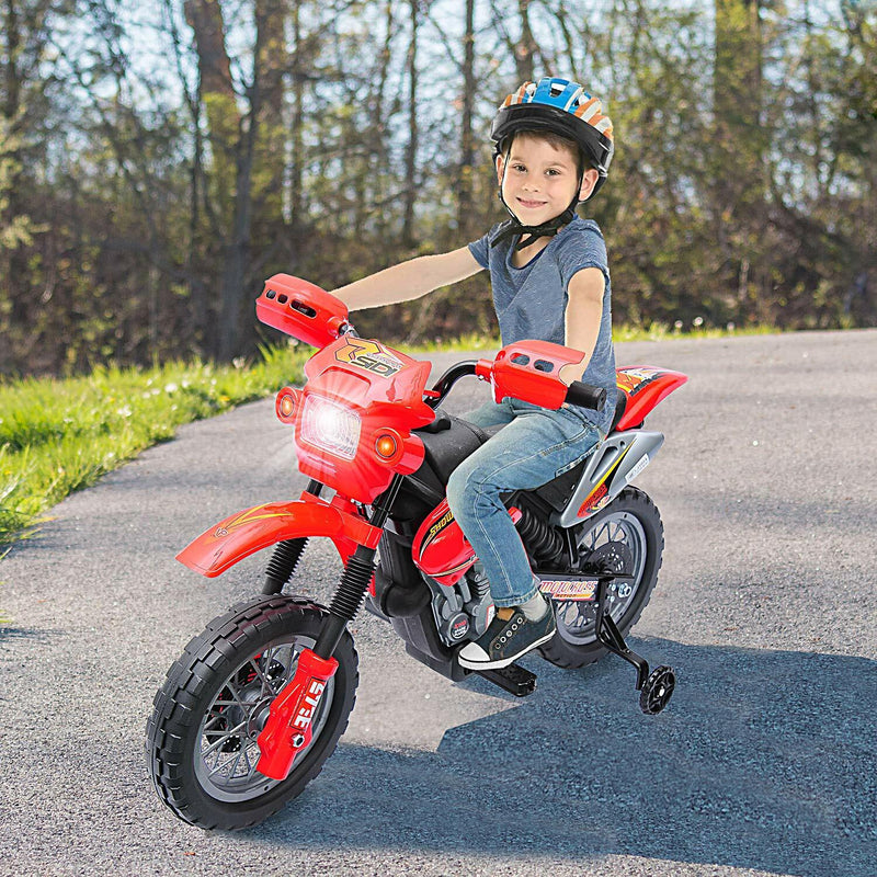 Qaba 6v electric battery powered kids ride on toy motocross motorcycle dirt bike new arrivals