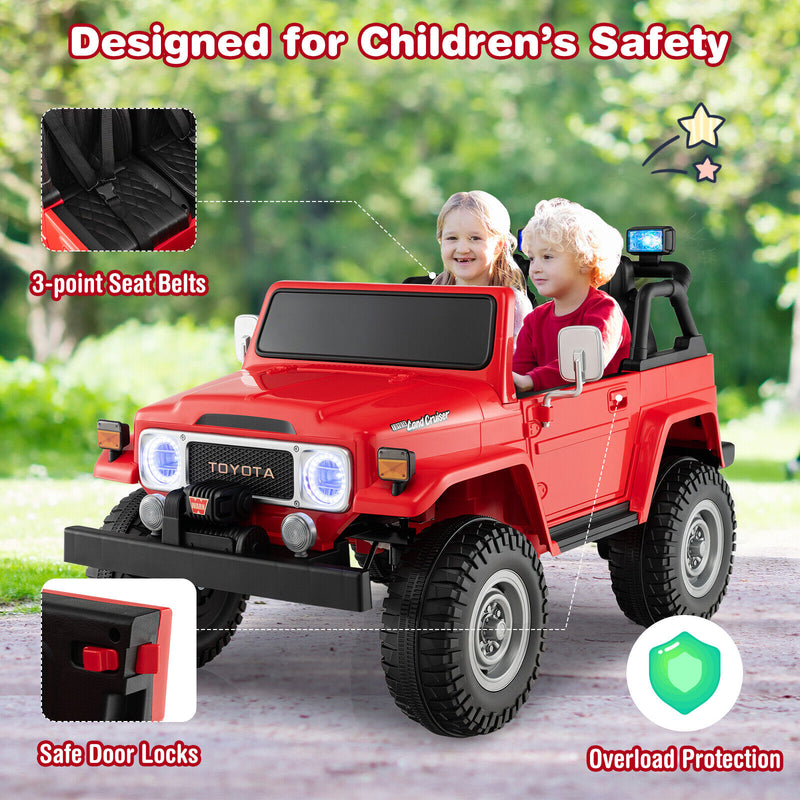 Power wheels store with seat belts