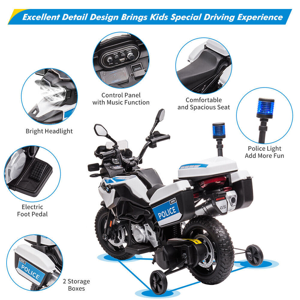 Kid motorz 12v police motorcycle online