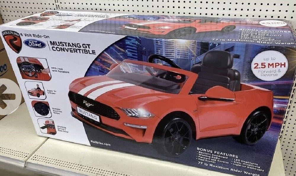 Mustang GT Convertible outlet Electric Car 6 Volt Ride-On Red