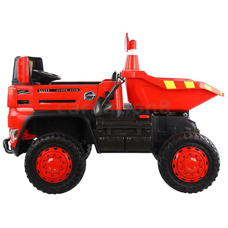 12V Four-wheel Drive Construction Truck 2.4G Remote Control/App Control Children's Electric Ride On Vehicle