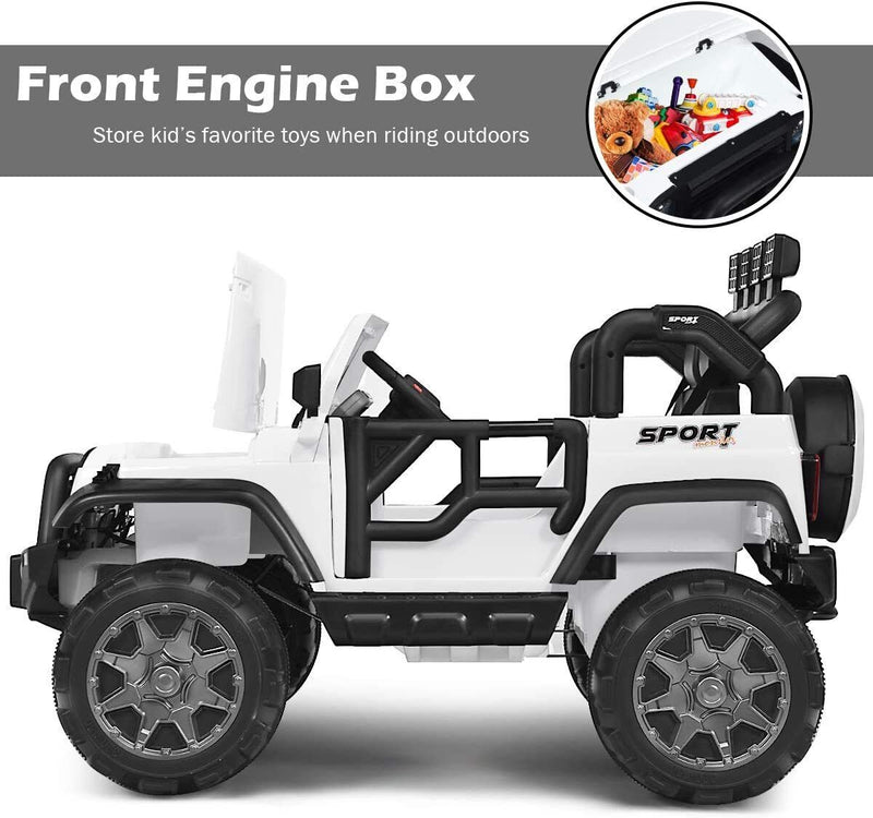 Off-Road Adventure 12V Ride-On Truck with Remote Control and Slow Start Feature