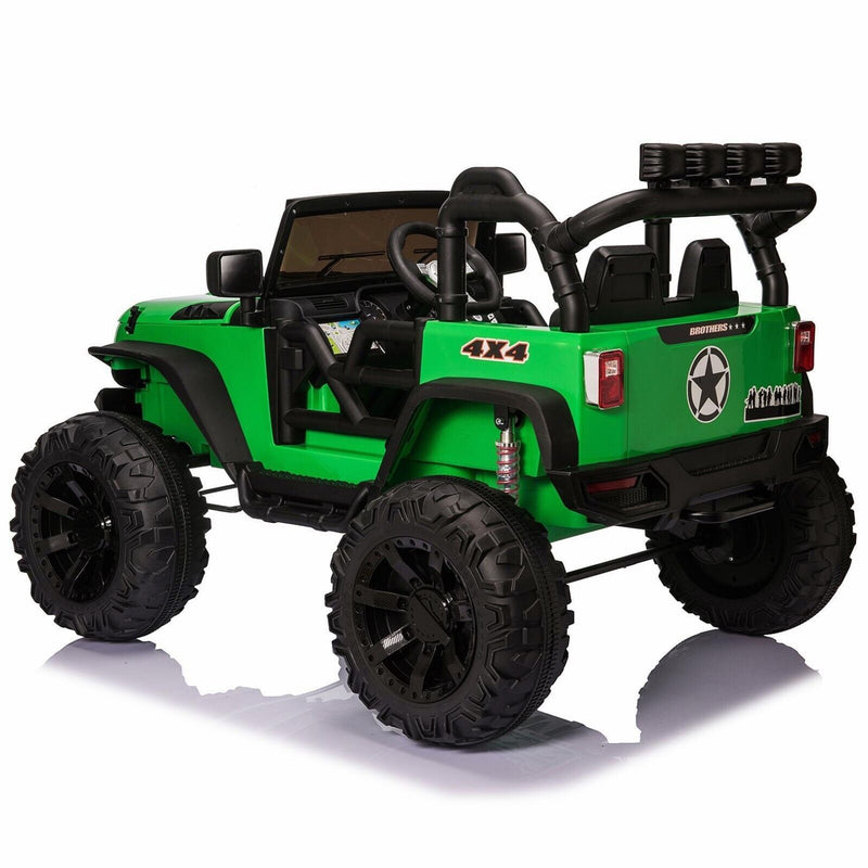 12V/24V Kids Ride-On Truck Car Jeep with LED Lights & Remote Control - 2 Sizes Available