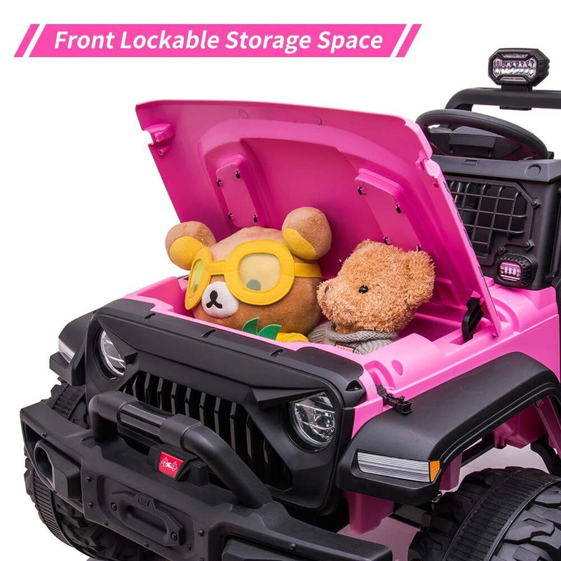 Extra Large Pink Ride-On Car for Kids with 24V Battery and 2 Seats - Includes Remote Control for Parental Supervision