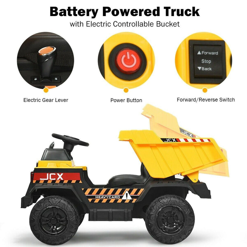 Electric Dump Truck Ride-On Toy for Kids - Perfect Gift for Construction Enthusiasts!