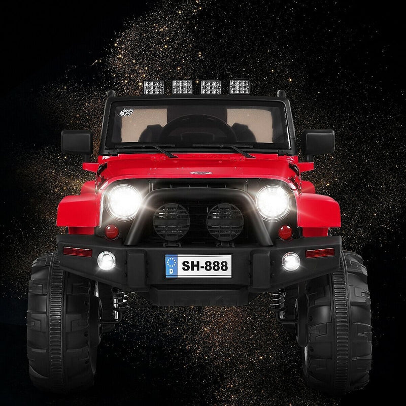 12V Kids Remote Control Truck Car with LED Lights in Red