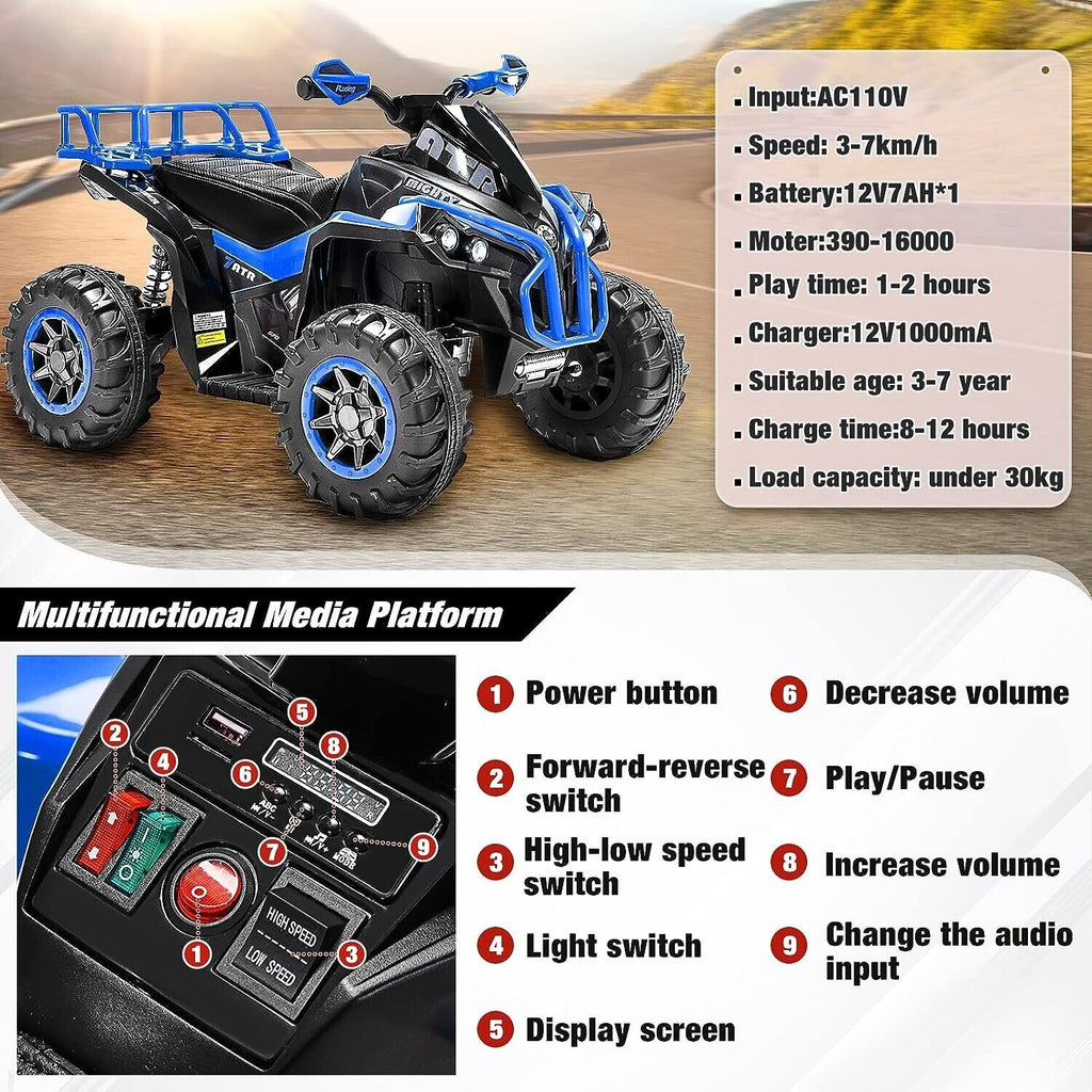 Electric quad bike for 3 year sale old