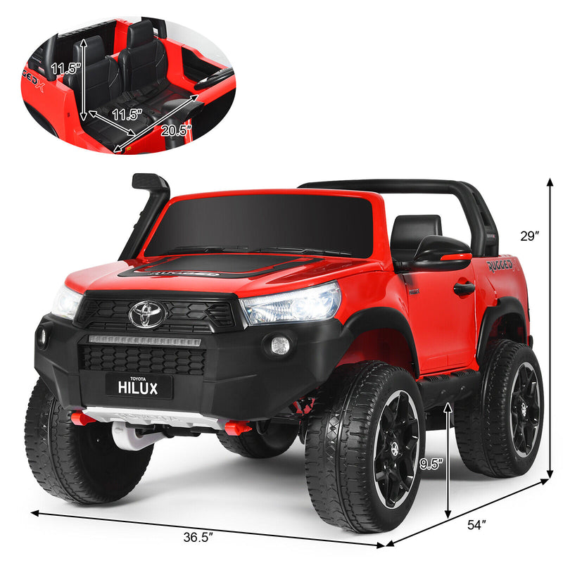 2-Seater Toyota Hilux Ride On Truck Car with Remote Control - Red