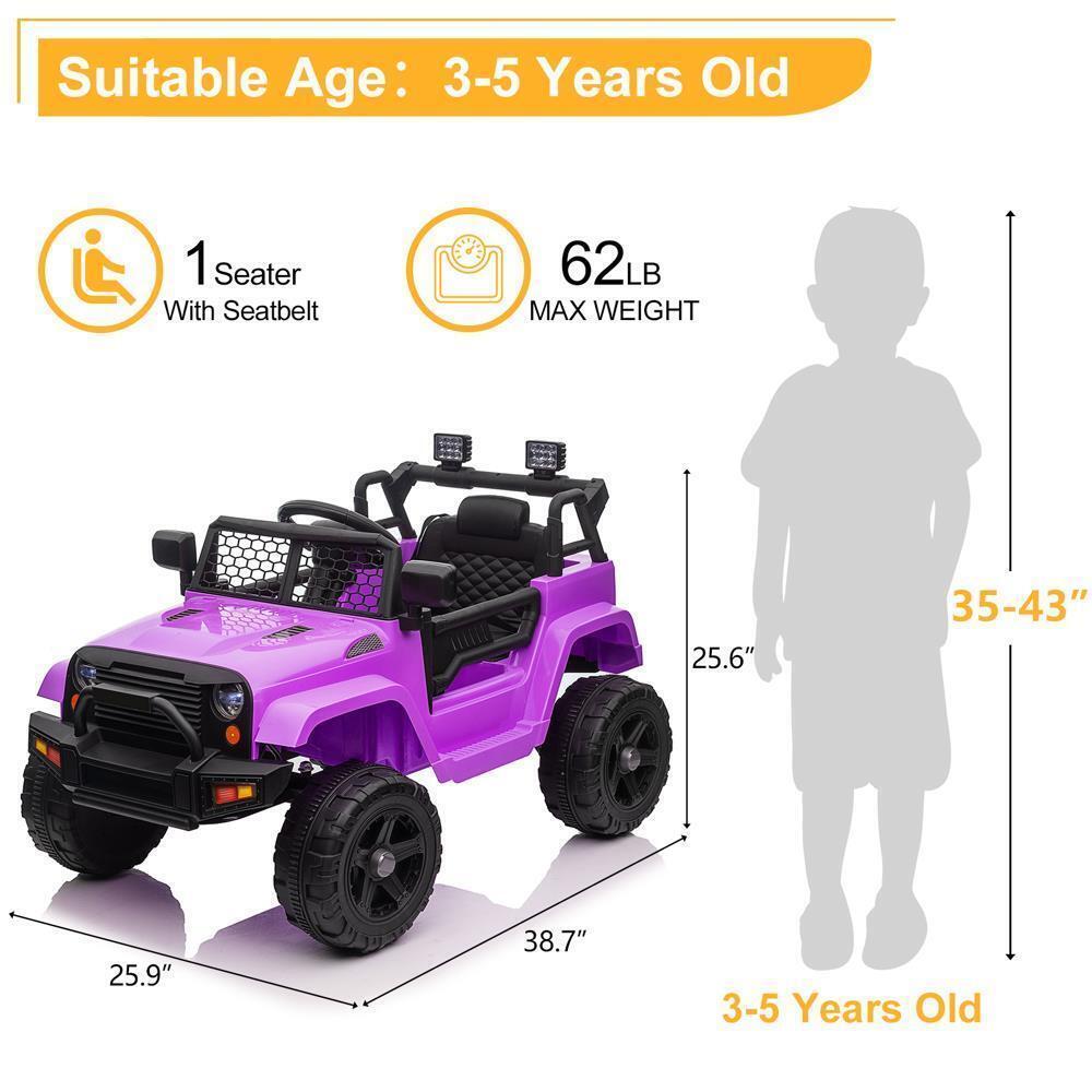 Battery Powered Electric Ride Car Purple